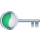Green-White Circle Key