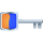 Orange-Blue Square Key