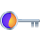 Purple-Orange Circle Key