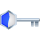 Blue-White Hexagon Key