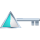 Teal-White Triangle Key