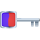 Purple-Red Square Key